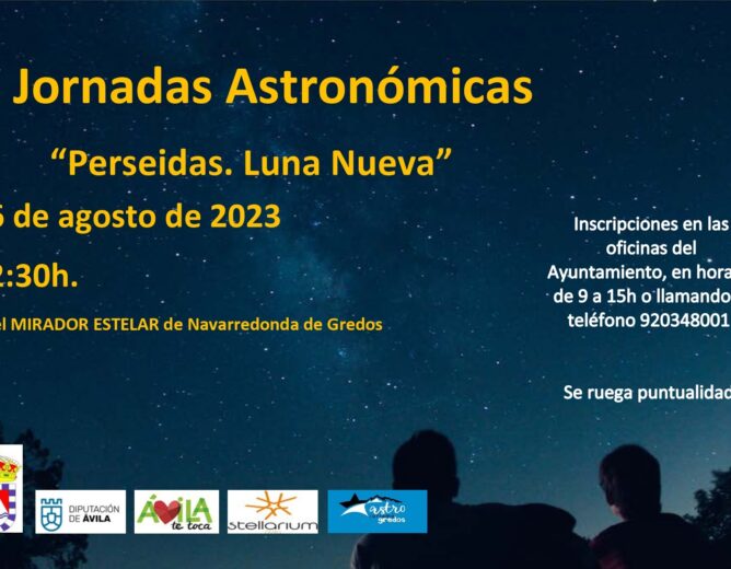V JORNADA ASTRONÓMICA, en el Mirador Estelar el día 16 de agosto de 2023