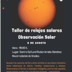 Observación solar. Taller de relojes solares 8-8-2025
