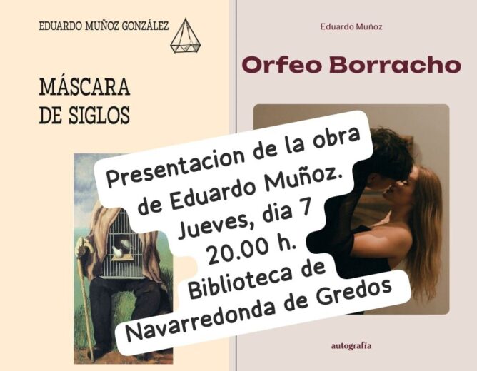 Presentación de la obra de Eduardo Muñoz en la Biblioteca Municipal de Navarredonda de Gredos. 7-8-2025